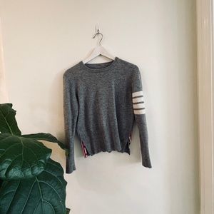 Thom Browne Grey Wool Sweater